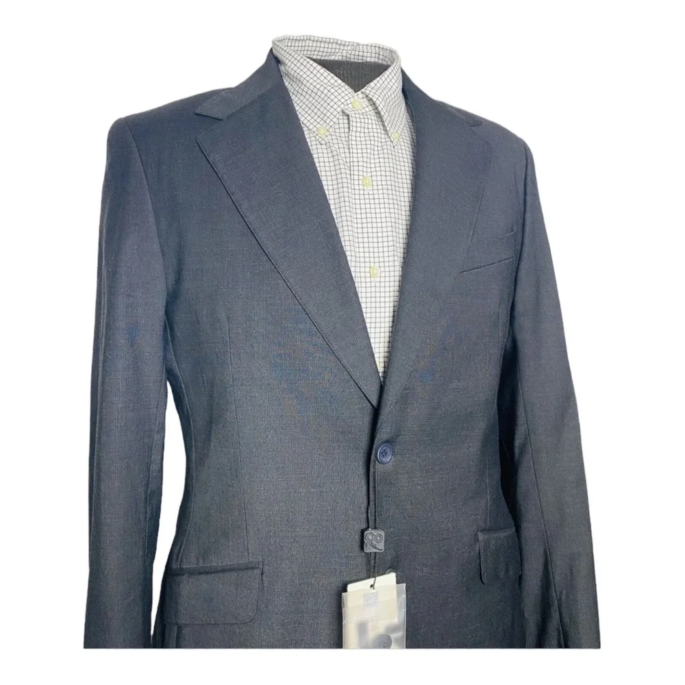 NWT Dolce & Gabbana Grey 2 Button Double Vent Polyester‎ Wool Sport Coat US 44R